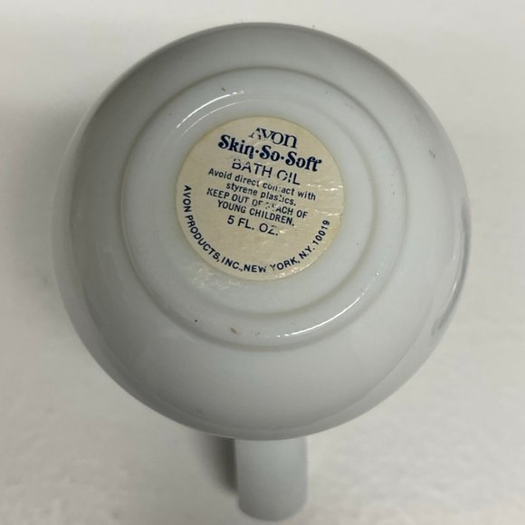 Vintage AVON Skin-So-Soft Delft Blue Bath Oil Bowl & Pitcher Set 1970's - Picture 4 of 9